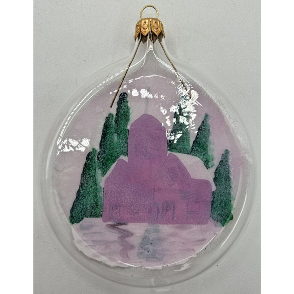 Bellagio Italian Blown Glass Hand Painted House Christmas Ornament U255 - Picture 3 of 3